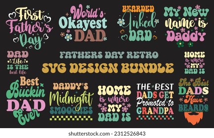 Fathers Day Retro Svg T-Shirt Design svg