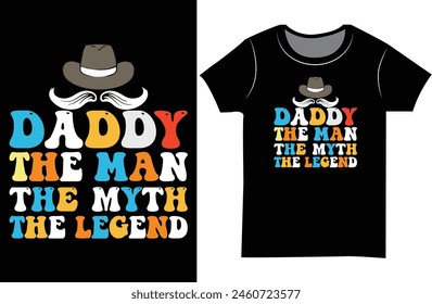 Father's Day Retro Vintage Typography t-shirt. Dad and Papa's gift shirt.