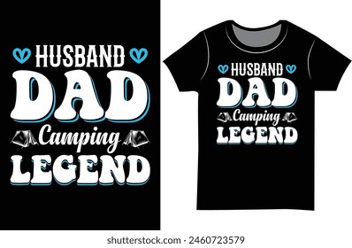 Father's Day Retro Vintage Typography t-shirt. Dad and Papa's gift shirt.