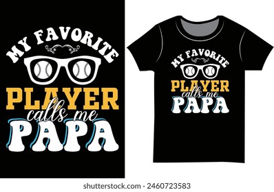 Father's Day Retro Vintage Typography t-shirt. Dad and Papa's gift shirt.