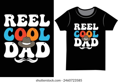 Father's Day Retro Vintage Typography t-shirt. Dad and Papa's gift shirt.