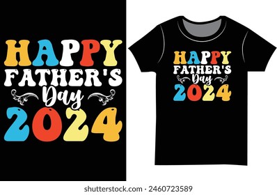 Father's Day Retro Vintage Typography t-shirt. Dad and Papa's gift shirt.