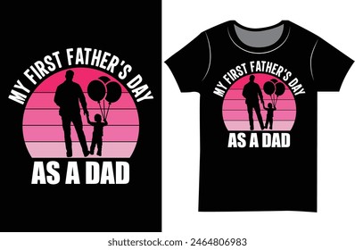 Father's day retro vintage Typography T shirt.