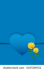 Father's Day Rose Heart Background