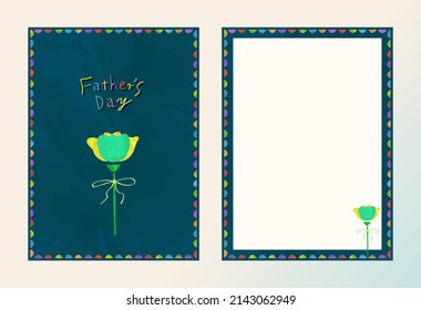Father's Day rose and title illustrations and visuals, frameset