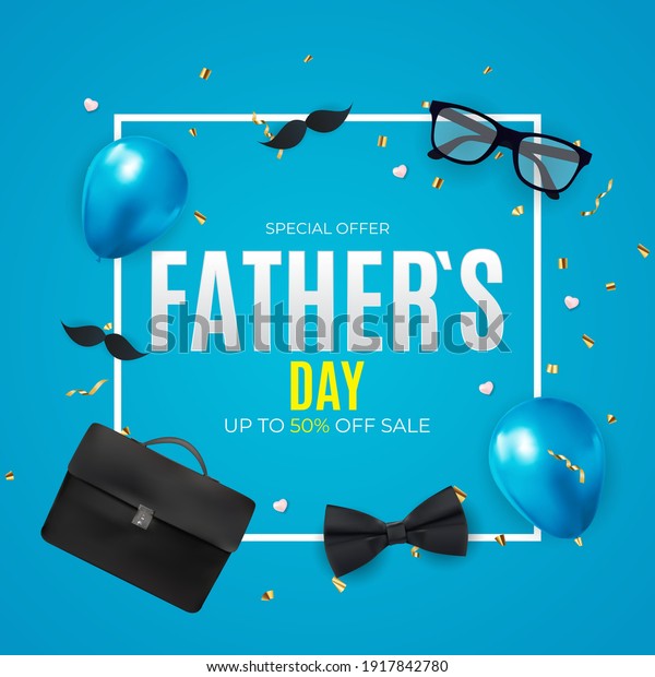 Father`s Day Sale
Background.  Poster, flyer, greeting card, header for website.
Vector Illustration