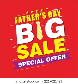 Father`s Day Sale Background set. Poster, flyer, greeting card, header for website. Vector Illustration 