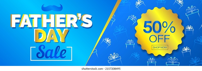 fathers day sale  banner  design  vector illustration