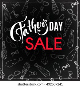 Fathers Day SALE Design. Happy Fathers Day background for greeting card, ad, promotion, poster, flier, blog, article, social media, marketing. Vector illustration