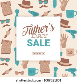 Father's day sale design - template for promotional offer