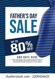 father's day sale discount poster flyer social media post template design