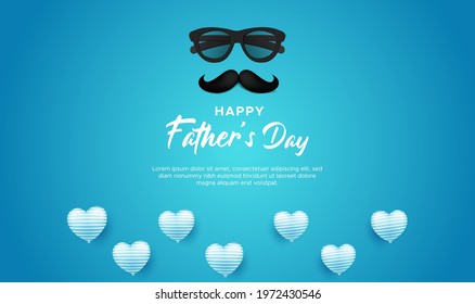 Father's day sale with gift boxes and love balloons