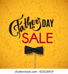 Fathers Day SALE. Happy Fathers Day Background For Greeting Card, Ad, Promotion, Poster, Flier, Blog, Article, Social Media, Marketing. Vector