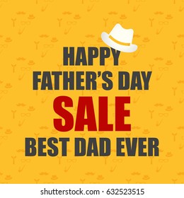 Fathers Day SALE. Happy Fathers Day background for greeting card, ad, promotion, poster, flier, blog, article, social media, marketing. Vector background
