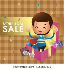 Father's day sale illustration
