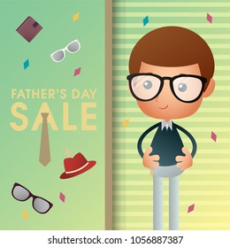 Father's day sale illustration