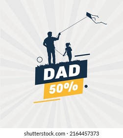 father's day sale label design