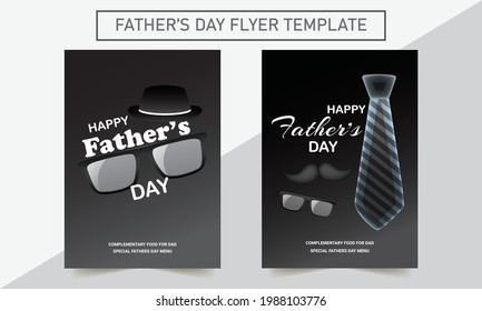 Father's Day Sale poster or banner template. Greetings and presents for Father's Day. Promotion and shopping template.