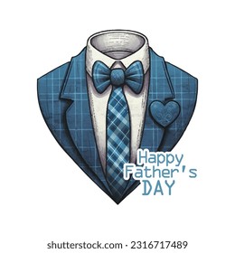 Father's Day Sale poster or banner template illustration. Happy Fathers Day calligraphic inscription