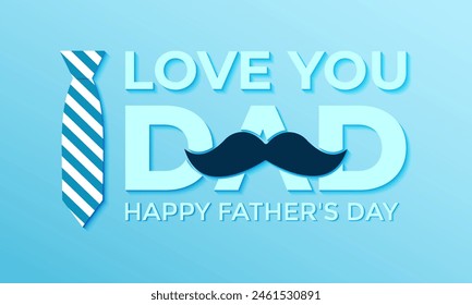 Father's Day Sale poster or banner template . Greetings and presents for Father's Day  template vector illustration.