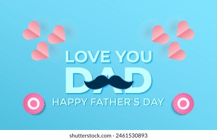 Father's Day Sale poster or banner template . Greetings and presents for Father's Day  template vector illustration.