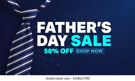 Father's Day Sale Poster or Banner.Promotion and shopping template for Father's Day.Vector illustration EPS10