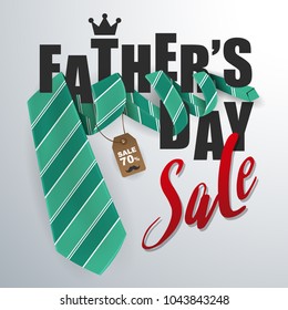 Father's Day Sale Promotion Banner Background. Vector illustration