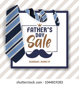 Father's Day Sale Promotion Banner Background. Vector illustration