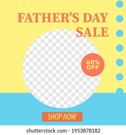 Fathers Day sale promotion design.