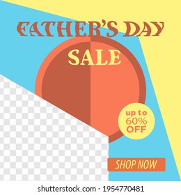Fathers Day sale promotion design.