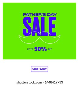 Father's Day Sale Promotion Poster or banner. Promotion and shopping template for Father's Day.Vector illustration EPS10 - Vetorial