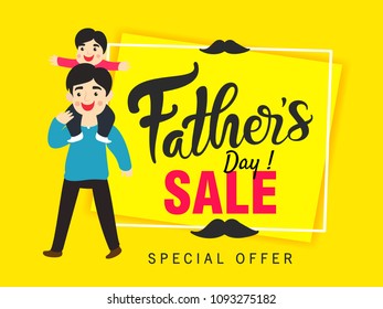 Father's Day Sale Template, Special Offer Layout.