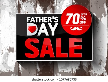 Father's Day Sale, vector illistration background, you can place relevant content on the area.