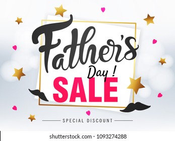 Father's Day Sale Vector Illustration.