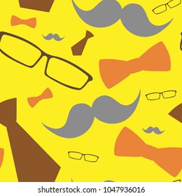 Father's Day. Seamless pattern. Vector illustration. Flat design.
