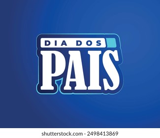 Día del Padre Selo Vector Azul Papi Logo