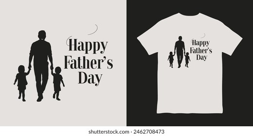 Father's Day shirt design, Happy Father's day t-shirt, father daughter, design vector tshirt,