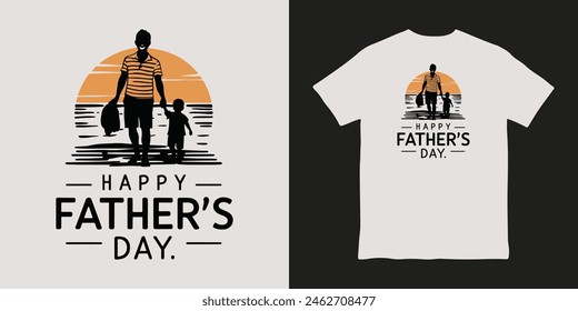 Father's Day shirt design, Happy Father's day t-shirt, father daughter, design vector tshirt,