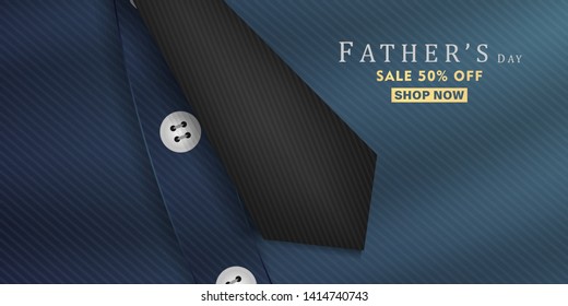 father's day shirt and tie vector illustration background