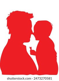 Fathers Day Silhouette Art Beautiful