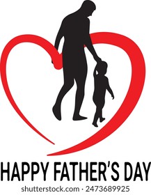 father's day silhouette, happy father's day, father's day, father's day wishes, silhouette, people, family, child, vector, boy, woman