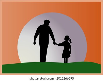 Father's day silhouette vector for your business.
