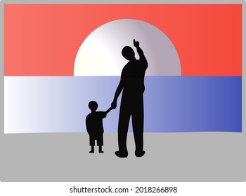 Father's day silhouette vector for your business.