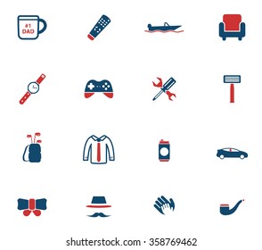 Fathers day simply icons for web