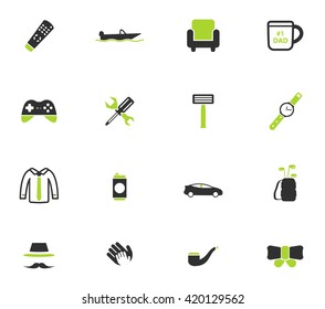 Fathers day simply icons for web and user interface