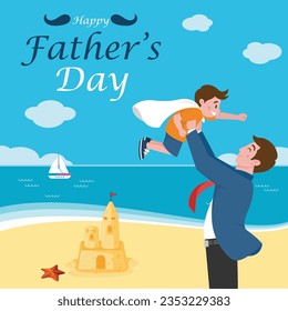 	
Fathers day social media instagram post template dia dos pais