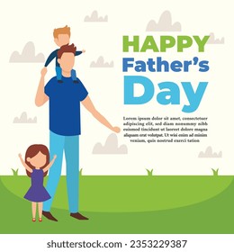 	
Fathers day social media instagram post template dia dos pais