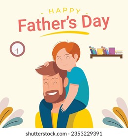 	
Fathers day social media instagram post template dia dos pais