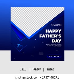 father's day social media post banner gradient color