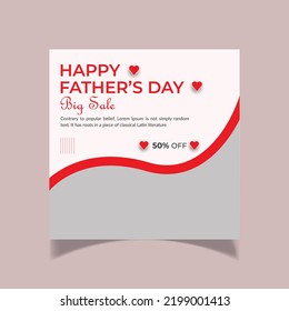 Fathers Day Social Media Post Template Design